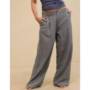 Aerie Anytime High Waisted Trouser in Smoked Gray NWT